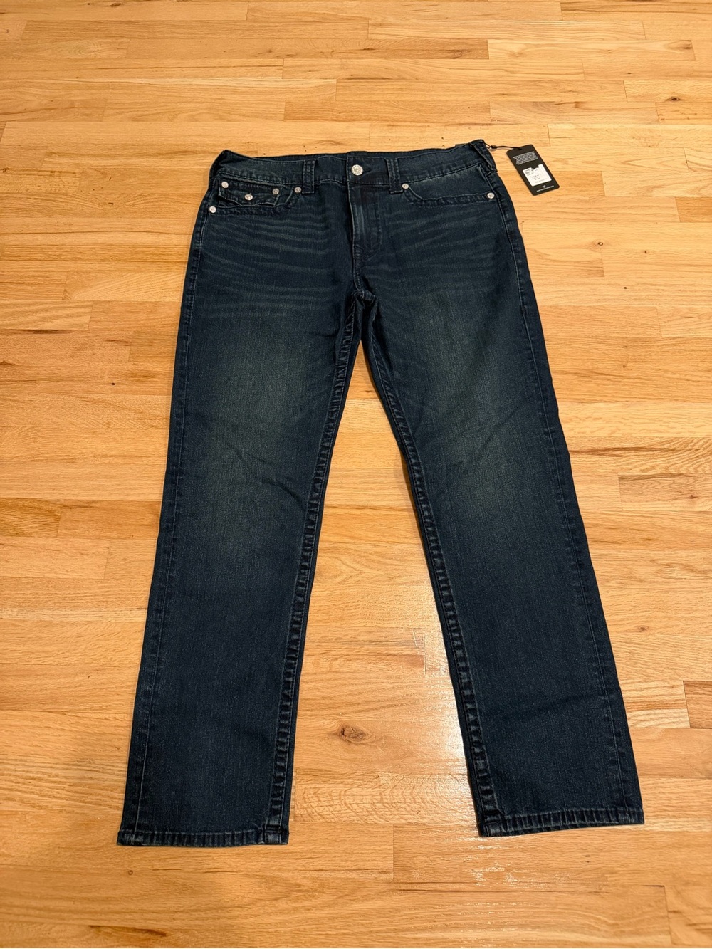 True Religion Men's Dark Blue Straight Jeans